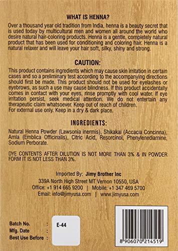 Jimy Henna Color Natural Marrón 1 unidad miniatura 2