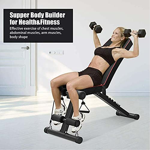 Halterbank, multifunctionele inklapbare gewichthefkruk, hellingskruk, fitnesskruk kan 150 kg dragen, geschikt voor fitness, gewichtheffen, training, bodybuilding, kantoor, thuis, thuis - Image 6