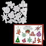 Lista de Paquetes: Obtendrá 1 juegos de plantillas de troquelado de metal, árbol de navidad, ciervo, nieve para DIY scrapbooking
