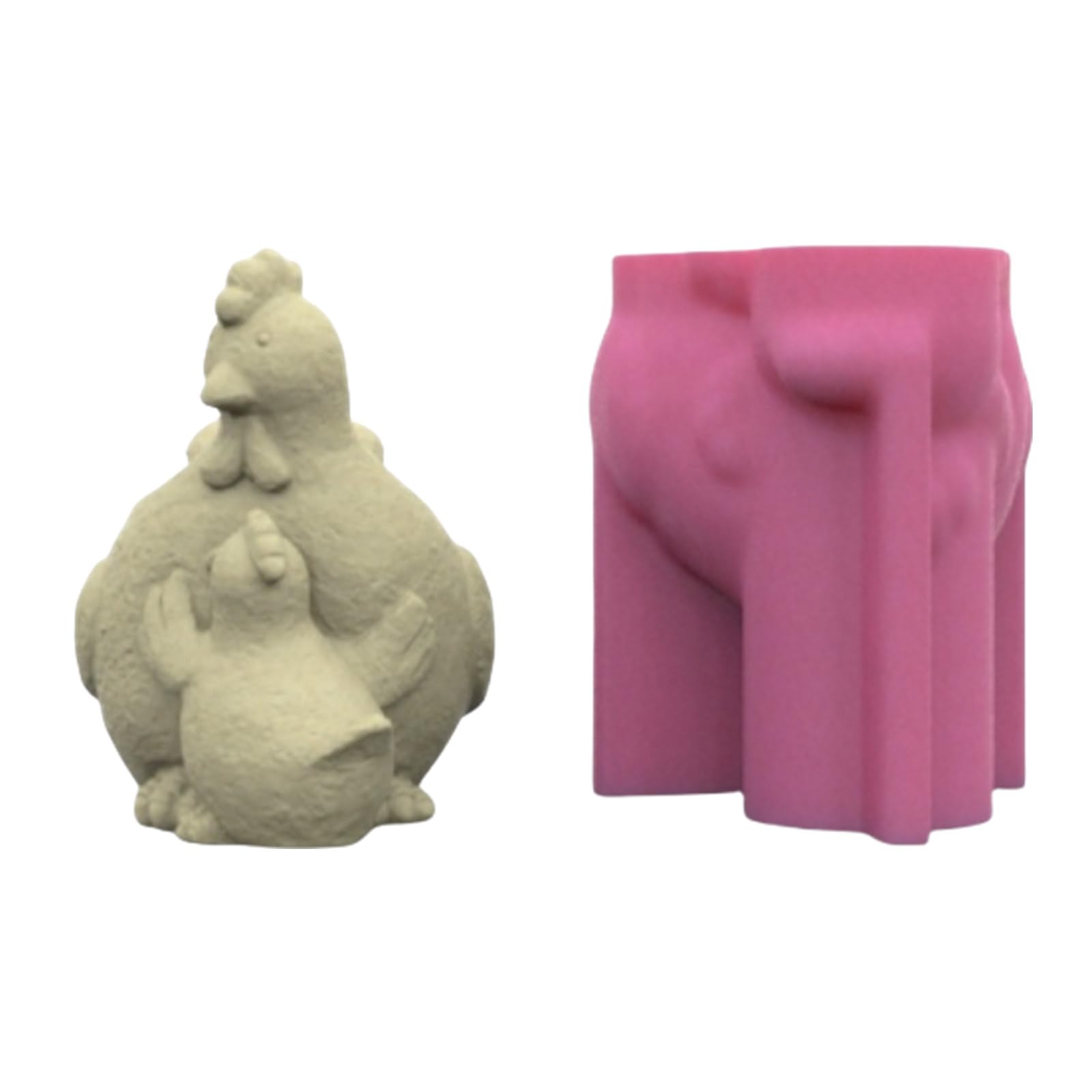 NEWFT Flowerpot Mould Vase Hen Shape Silicone Flowerpot Epoxy Resin Mold Pen Storage Holder for Crafting