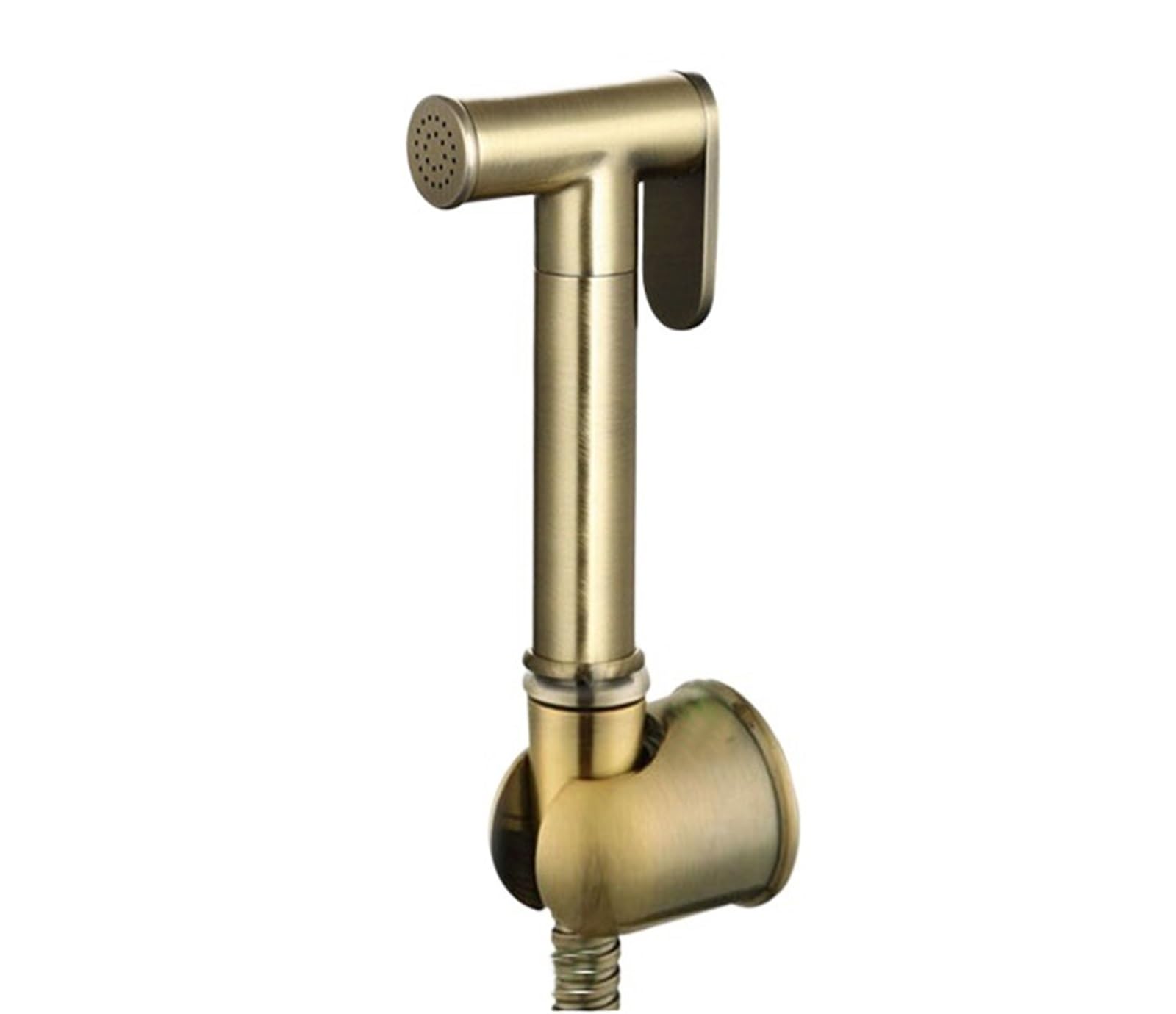 ZYCHSJXA Antique Bronze Brass Handheld Bidet Spray Shower Set Copper Sprayer Lanos Toilet Faucet Lavatory BD123(Set a)