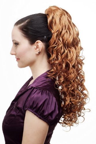Hairpiece PONYTAIL extension VERY long MASSIVE volume voluminous curly AMAZING curls DARK BLOND ginger kinks N310-27C - Image 4
