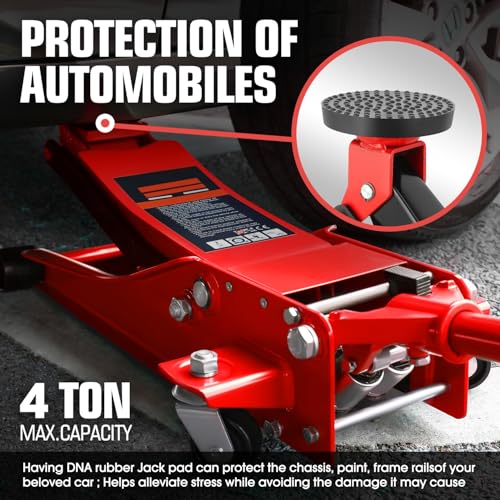 Image of DNA Motoring 2pack Floor Jack Rubber Pad, Frame Rail Protector, Car Lifting Pads Universal Jack Pad Adapter for Floor Jack, TOOLS-00627