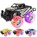 Light Up Monster Truck Set for Boys and Girls by ArtCreativity - Set Includes 4, 6 Inch Monster Trucks with Beautiful Flashing LED Tires - Push n Go Toy Cars Best Gift for Kids - for Ages 3+