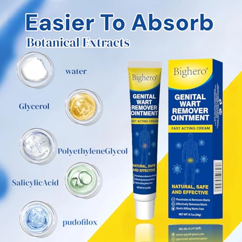 Image of Bighero 2 Pack Wart Fast Acting Gel Wart Remover Freeze Off Ointment,Wartes Cream for Genital Wartss, Warts, Plantar Warts, Common Wartes, Corn, Flat Wars NDC (84010-047-02)