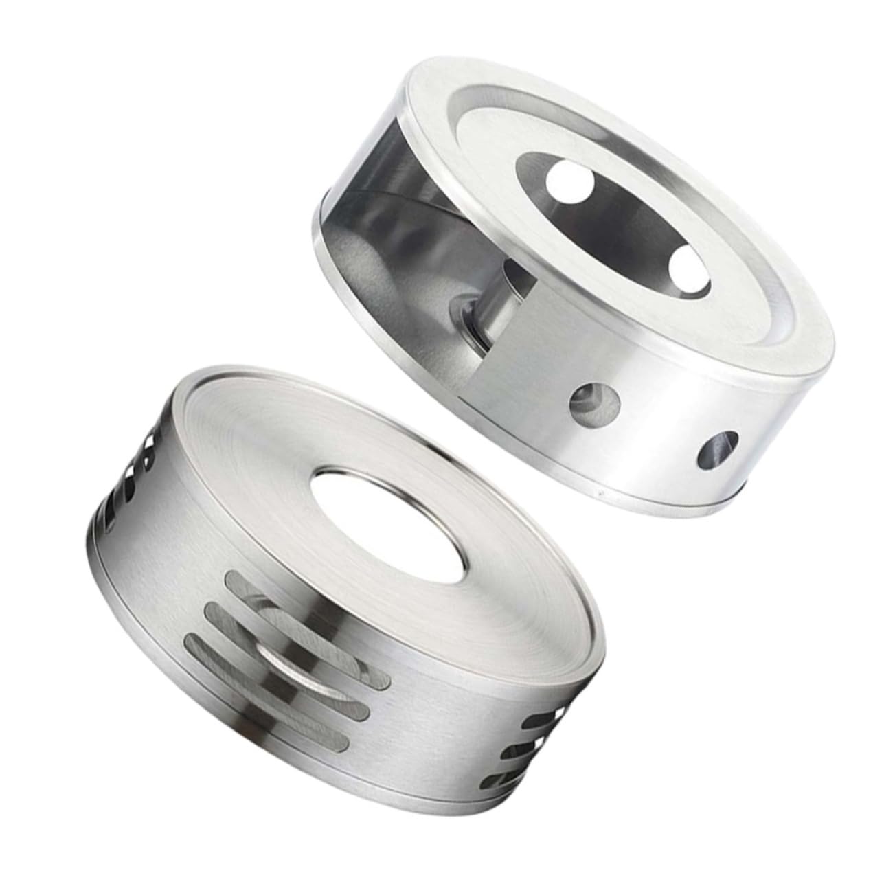 Unomor 2pcs Stainless Steel Teapot Warmers Multi-Function Tea Heating Stands Essential for Tea for Home Parties and Gatherings
