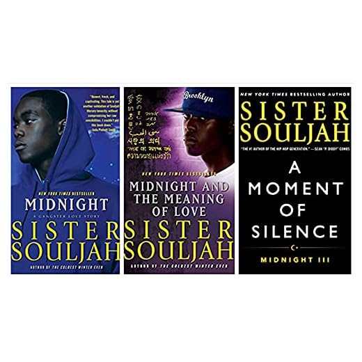 The Midnight Series Collection 3 Book Set By Sister Souljah (Midnight: A Gangster Love Story, A Moment of Silence and the Meaning of Love)