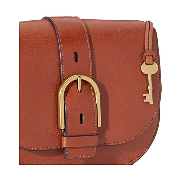 Fossil-Womens-Wiley-Leather-Saddle-Bag-Crossbody-Purse-Handbag Fossil womens Crossbody, Brown, 8.75 L x 3.5 W 7 US