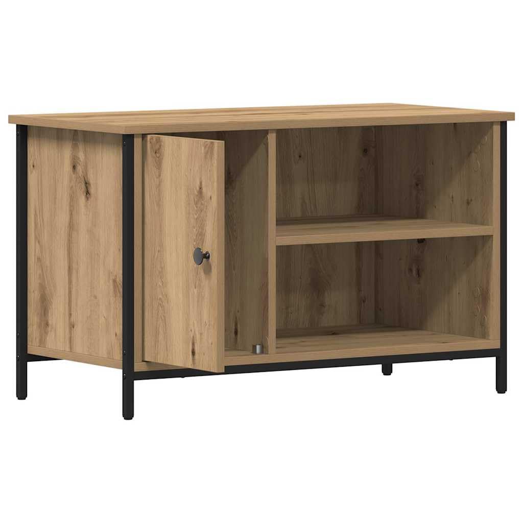 vidaXL Meuble TV chêne Artisanal 80 x 40 x 50 cm Bois d'ingénierie, Meuble TV Moderne, Console rectangulaire, Bois, élégant, rangements, Solution Parfaite pour Votre Salon