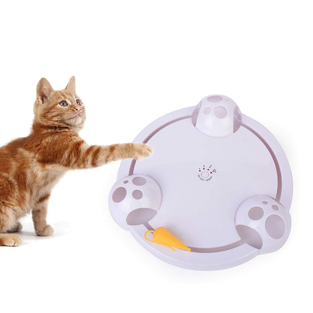 Juguete electrónico para Gatos, Interactivo, atrapa el ratón, ratón, Cola de Gato, Juguete para Interiores con ratón Giratorio para Gatos, Gatitos, Entrenamiento, Caza, Ejercicio