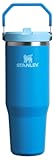 IceFlow 2.0 Flip Straw Tumbler with Handle 30 oz | Twist On Lid and Flip Up Straw | Leak Resistant Water Bottle | Insulated Stainless Steel | BPA-Free | Azure
