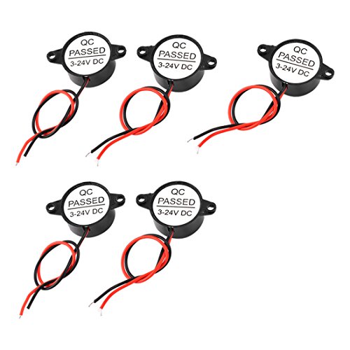 Aexit 5 Pcs DC 3-24V 85dB Continuous Sound Electronic Buzzer Alarm 23 x 12mm (f97509ef97454eb00544dcccb4495397)