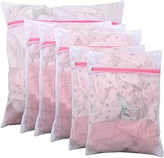 6 Pièces Sacs à Linge, Filet À Linge Lingerie Sac De Lavage Machine À Laver Filet De Lavage pour Protéger Vos Manteau, Vêtements, Chaussure, Bas, Soutien-Gorge, Lingerie (1L + 3M+ 2S )