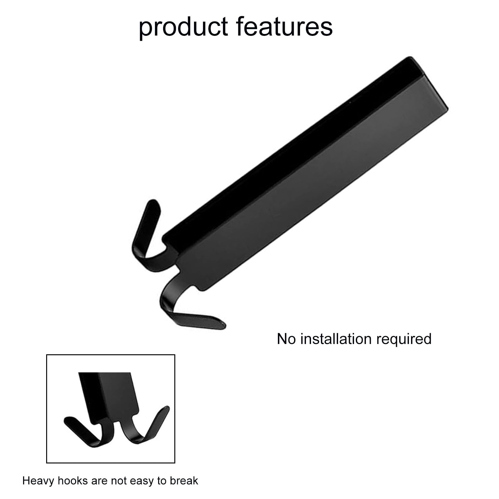 TONGNENGLIU Hooks Super Heavy Duty Metal Double Hooks No Assembly Required Heavy Duty Stainless Over The Door Hooks Over Door Hanger 2 Sided Set Single Door 2 Pack