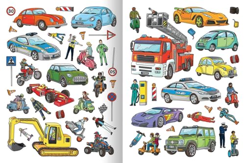 Erstes Stickern – Fahrzeuge: Über 200 Sticker | Erstes Stickerheft für Kindergarten-Kinder ab 3 Jahren