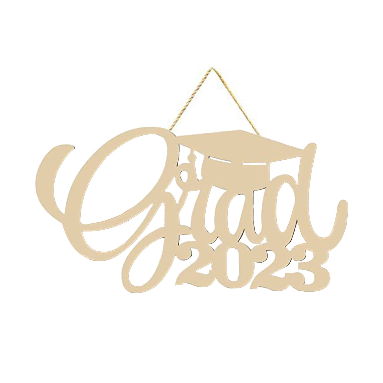 Buxuaaaa 2023 Grad Decorations Wood Sign 2023 Graduation Photo Booth Props Class of 2023 Wood Signs for Senior Graduation Party Party Decorations