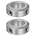 QUARKZMAN 2Stk Stellringe 14mm Bohrung 24mm AD 8mm Breite Wellensicherungsring Tiefenanschlagringe für Rad Schubkarre Axle Getriebe Montagen CNC Maschine Werkzeuge Industrie Eloxierung