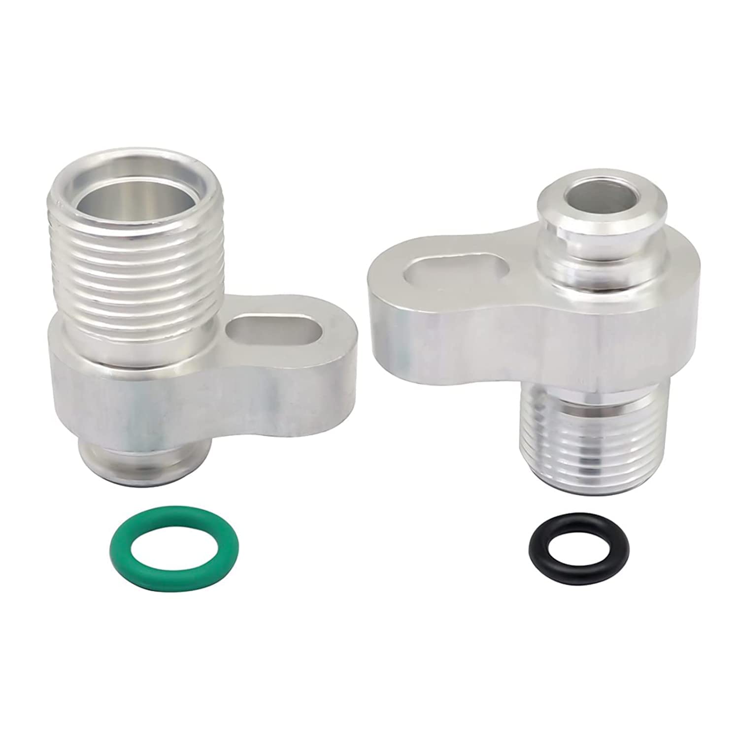 CM Swap LS A/C Compressor Adapter Fittings w/Gasket Sealing Rings Screw Kit fit for 10S17F & 10S20F - Replaces# 451-1106 451-1105 440-822 440-823, W10SA, DS345061, CM345061