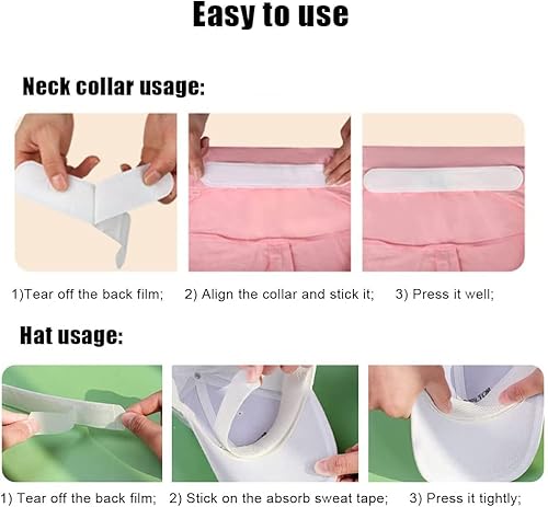 40PCS weißer Einweg-Kragen-Schutz-Schweiß-Pads Selbstklebender Hemd-Hals-Liner-Hut-Reiniger Unsichtbar gegen Schweißflecken
