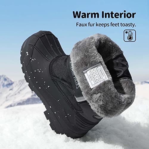 DREAM PAIRS Boys & Girls Mid Calf Water-Resistant Winter Snow Boots for Toddler/Little/Big Kid3