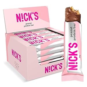NICKS Keto Protein Bars Peanuts | 15g protein | 183 calories | Low carb Snacks Chocolate No Added Sugar Gluten Free…