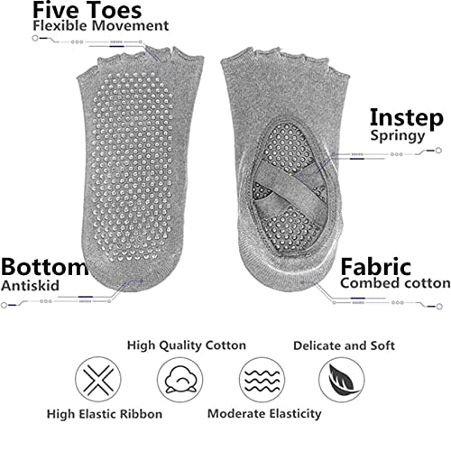 Calcetines de yoga antideslizantes para pilates ballet y fitness en gimnasio 2