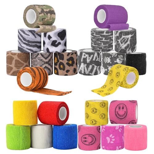 Venda para tatuaje autoadhesiva ATOMUS de 5cm, cobertura flexible para estudios y cuidado, 24pcs
