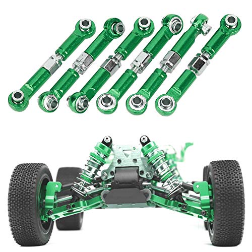Drfeify 6Pcs 1/18 Scale Rc Metal Pull Rod Vehicles Remote Control Parts Fit For Wltoys A959 Rc Model Car (Green) #TOP4
