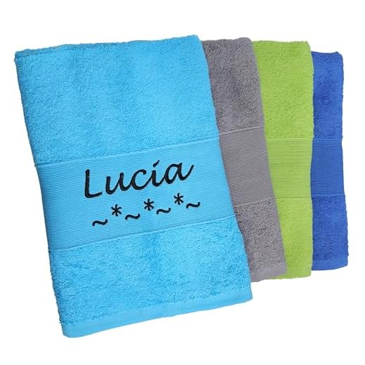 BotoHome Personalisiertes Handtuch Türkis 70x140 cm – Mit Namen Bestickt – 100% Baumwolle, Oeko-TEX Zertifiziert, weich & saugstark – Geschenkidee für jeden Anlass (Türkis, 70 x 140 cm)
