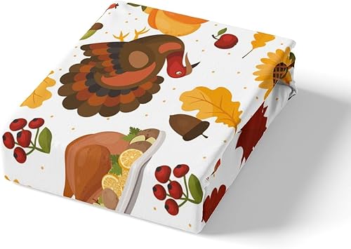 Miniatura 5 de Feelyou Juego de funda de edredón de decoración de Acción de Gracias, tamaño Queen, lindo juego de ropa de cama de pavo para niños, decoración de
