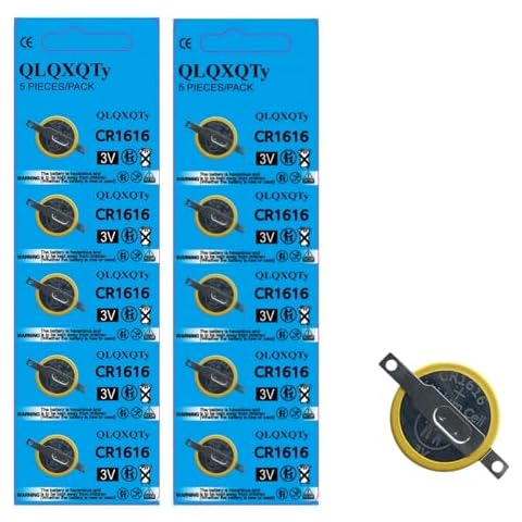 QLQXQTy 10PACK CR1616 Battery with Solder Tabs 3V Lithium Batteries for Gameboy Cartridge Battery Ruby Gameboy Advance SP Fire Red Leaf Green Emerald Cover