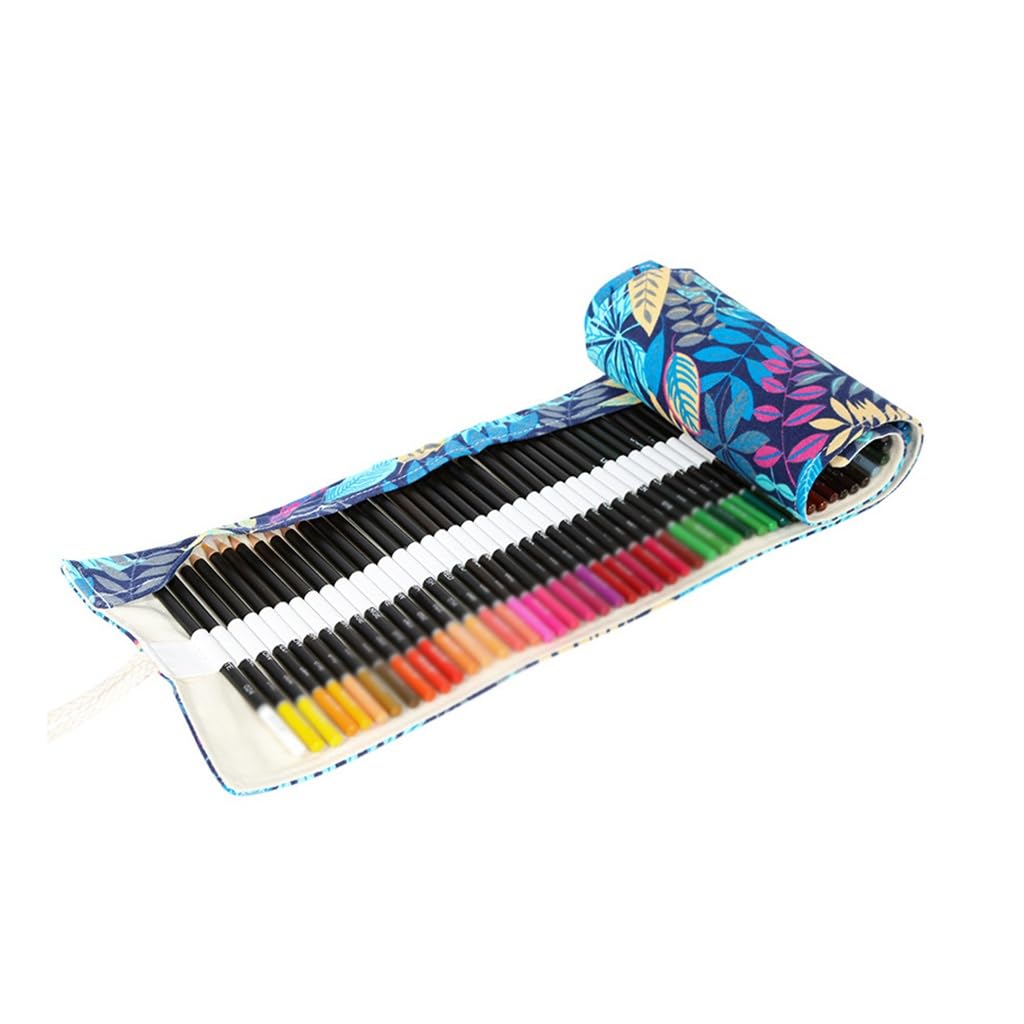 Lápices de Colores a Base de Aceite, 72 Colores, Estuche Enrollable, para Arte, Pintura, Dibujo a Mano, garabatos (D 1 Unidad (Paquete de 1))