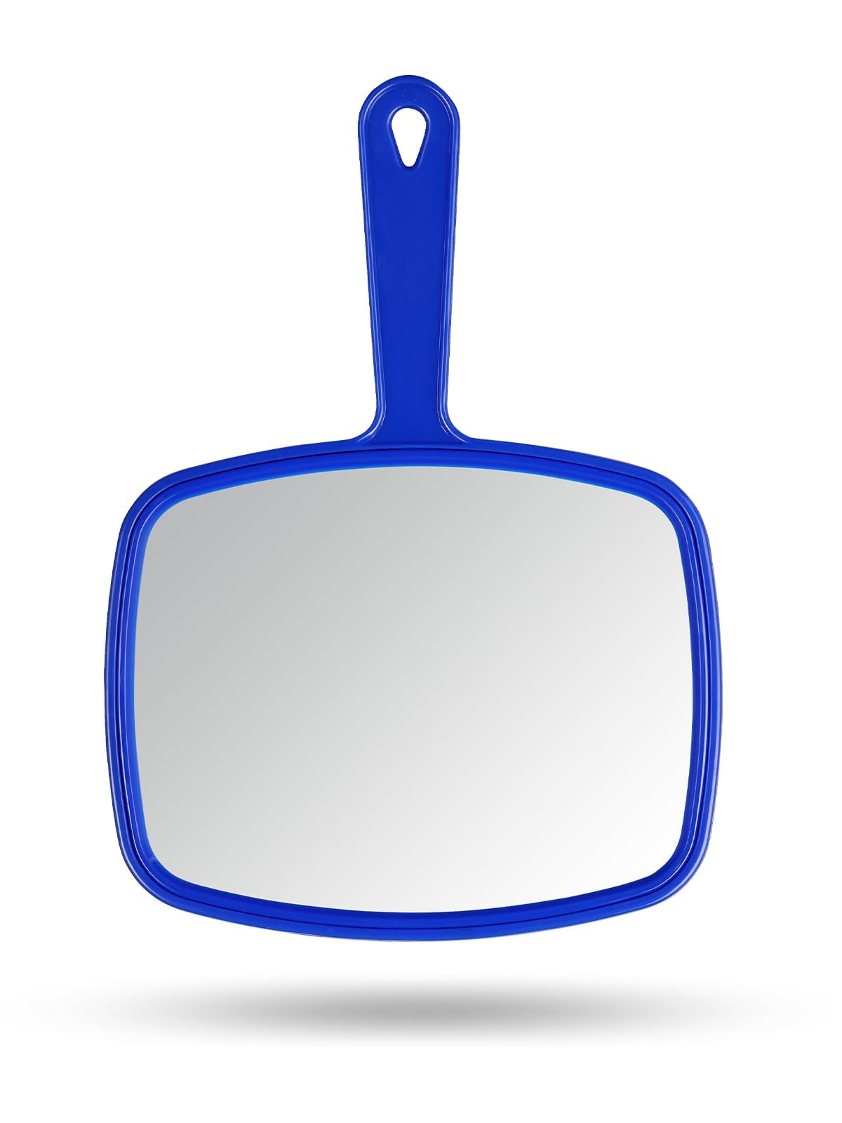 Gladmart Hand Mirror Salon Barber Hairdressing Handheld Mirror with Handle (Square Blue 7.4 x 10.3 inches)