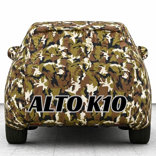 Image of Kings of Cover New Jungle 100% Waterproof Alto K10 Car Cover | Polyester Car Body Cover for Rain & Sun | UV Protection, Dustproof, Scratch Resistant, Windproof, Heat Resistant, Custom Fit