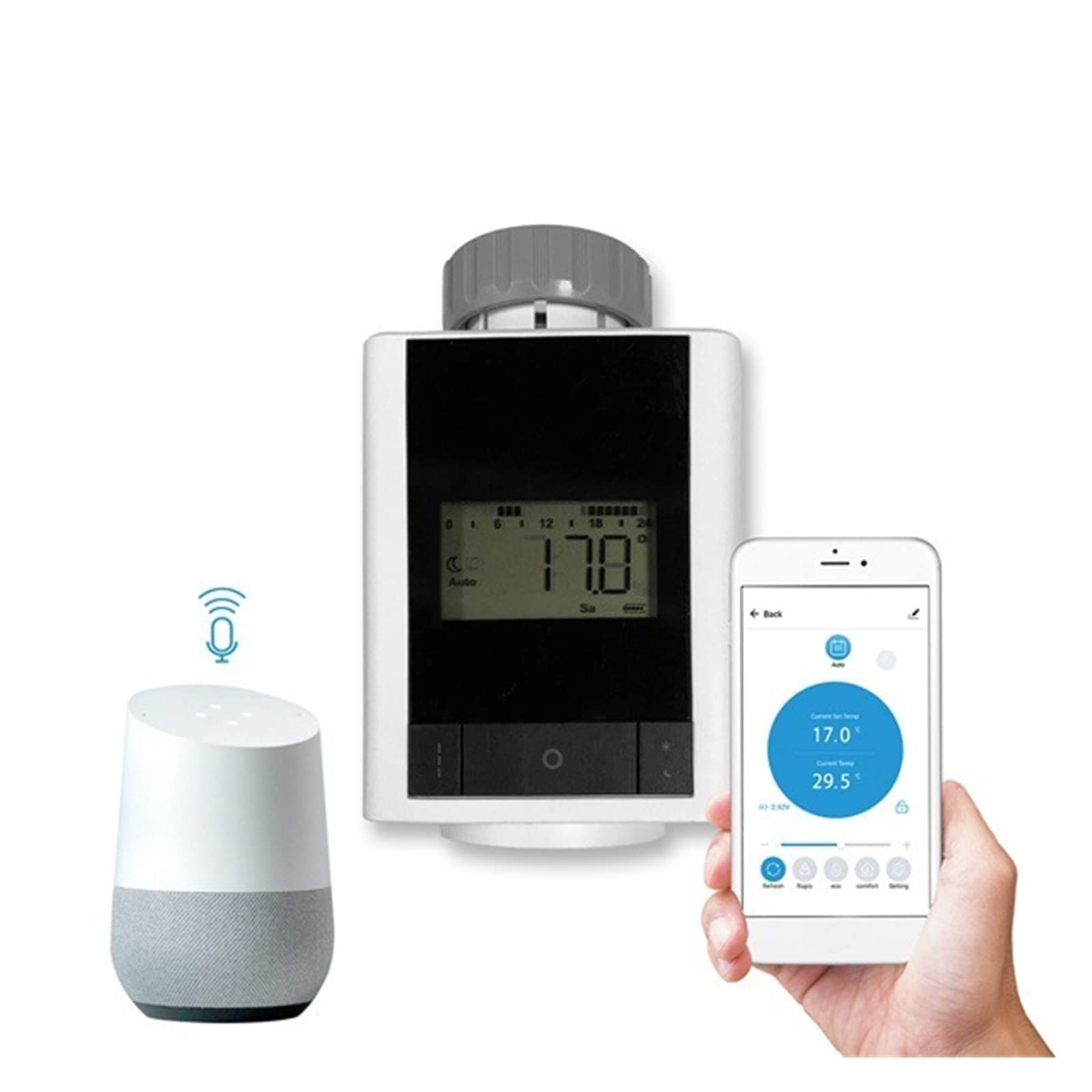 Inteligentny termostat, Wsparcie kontroli temperatury termostatu Wi -Fi Tuya Smart Thermostat Screen Wyświetlacz Kontroler Emperatury