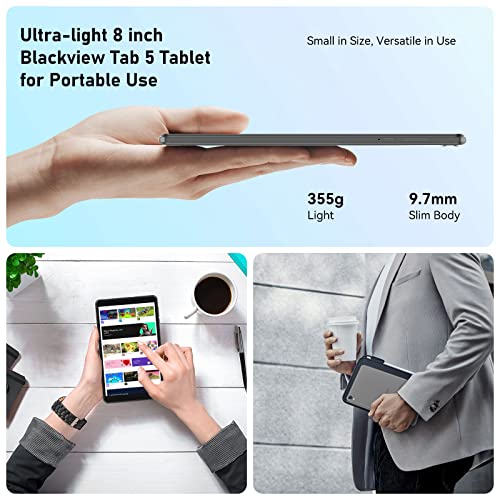 Blackview Tab 5 Tablet 8 Inch, Quad-Core Android Tablets 5GB RAM