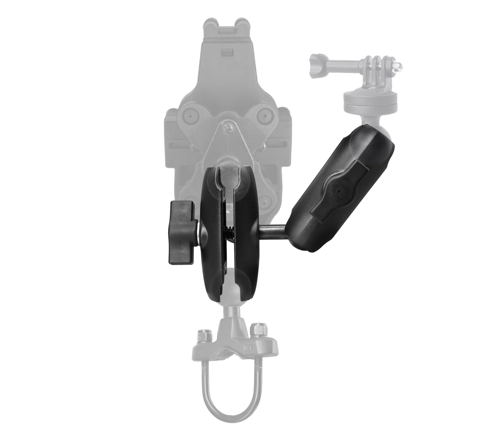 Doppelkugelarm mit 1 inches / 25 mm/Größe B Kugelgelenk, Doppelhalterung für Gerätemontage, Kompatibel mit RAM Mounts