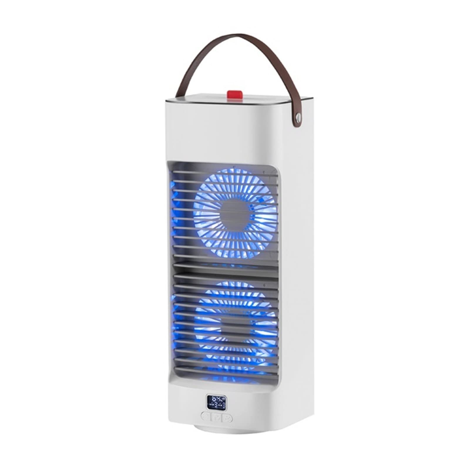 Portable Air Conditioner Fan Desktop Cooler 4000mAh USB Rechargeable Conditioning Water Cooling Electric Office Home Airflow Comfort Refreshing Breeze(White)
