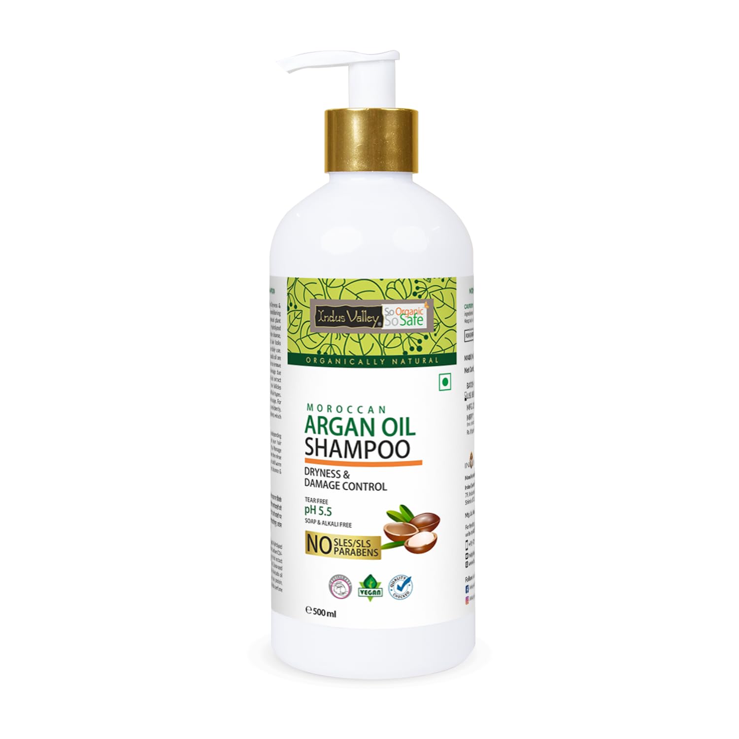 INDUS VALLEY Argan Oil Shampoo for Dryness & Damage Control - (500ml)-image-40