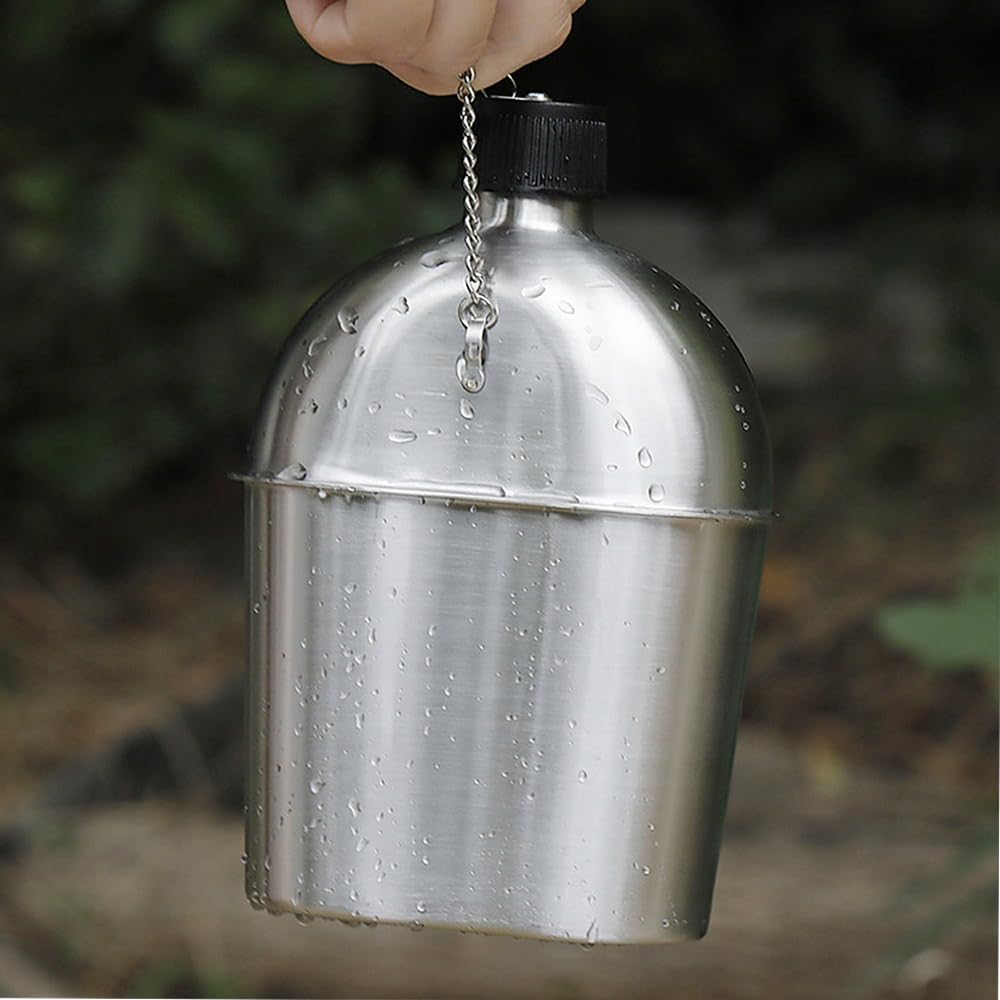 Aluminiowy zestaw stołówek 900 ml / 30.43oz, zestaw do bałaganu na zewnątrz z kuchenką na kubek i torbą do przenoszenia, na kemping, wędrówki, wędrówki z plecakiem, survival