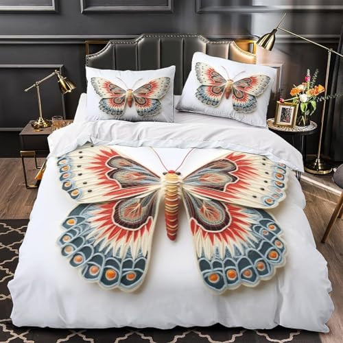Housse de couette papillon pour éliminer la corvée du lit froissé et difficile à changer