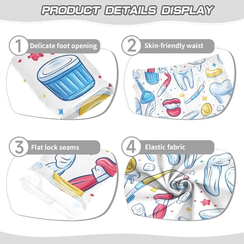 Dental Tooth Star Colorful Girls Leggings Kids Yoga Pants Dance Active Tights 4T3