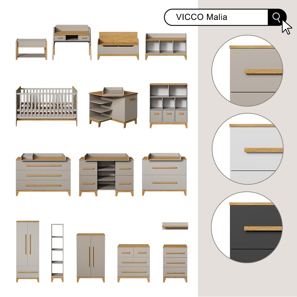 VitaliSpa Estante de Pared para habitación Infantil Malia, Blanco, 70 x 20 cm, para Montaje en Pared con Compartimento Abierto para Libros y decoración