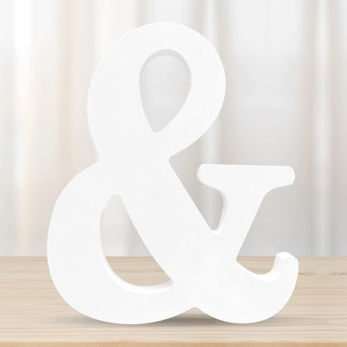 DEEZOMO Letras de madera blancas 3D de 4 pulgadas, letras del alfabeto de madera sin terminar para decoración de pared, manualidades de madera, disponible en Yaxa Costa Rica