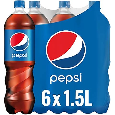 Pepsi Cola, Das Original von Pepsi, Koffeinhaltige Cola in Flaschen aus 100% recyceltem Material, EINWEG (6 x 1.5 l) Cover