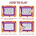 2 Pack Medium Magnetic Drawing Board, Learning Toys for Toddlers 1-3 2-4 Drawing Game, Colorful Magnetic Drawing Doodle Board Pad Tablet for Kids Adults Educational & Art Activities