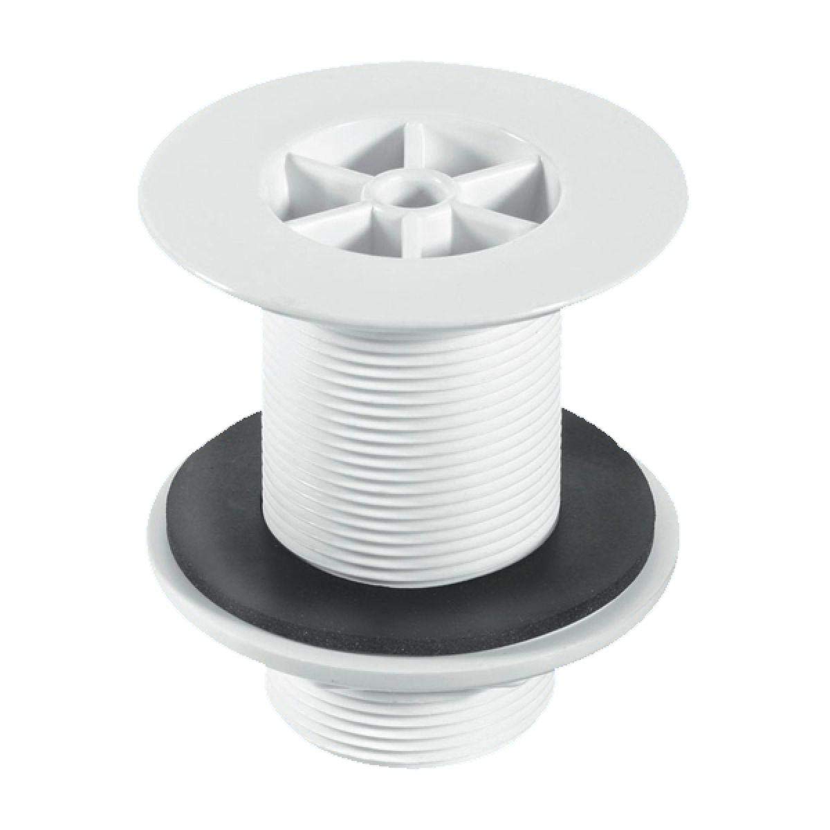 Mcalpine Shower Waste: 85mm White Plastic Flange X Tail: Backnut Model Ws3 from B&Q