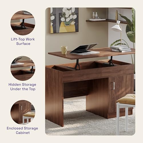 Image of Wakefit Study Table | 1 Yr Warranty | Study Table with Book Shelf, Computer Table for Home Pc, Office Table for Home, Free Installation from Brand, Modern Wobble-Free & Durable Design (Parallax- CW)