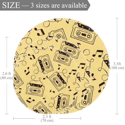 Tapis de sol rond 1m résistant et isolant pour chambre d'enfant - 4