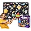 PrimerQ® Sistema Solar Español Figuras de Fieltro – Montessori Educativo – Material Didáctico En Español – Aprende los Planetas – Juguetes para Niños 3-8 Años – Certificados CE